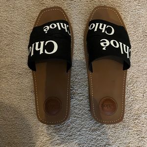 Chloe Wood Sandals